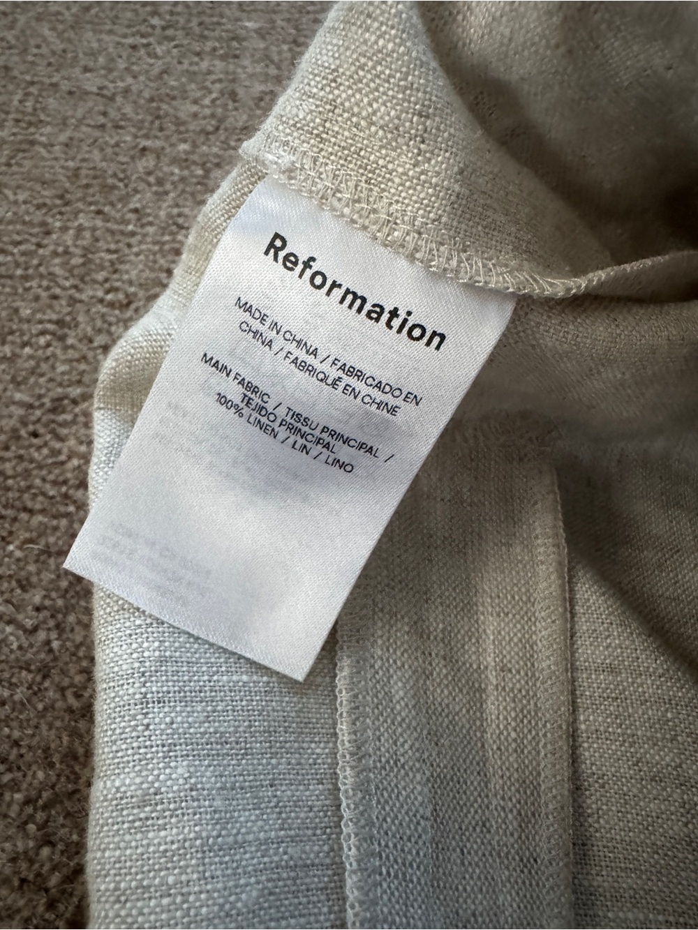 Reformation Alex Linen Mid Rise Pant - Picture 8 of 13